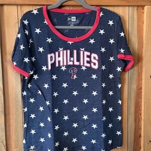 New Era Navy and White Star Tee